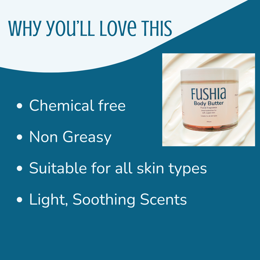 Fushia Floral Body Butter – Natural, Non-Greasy & Preservative-Free for All Skin Types