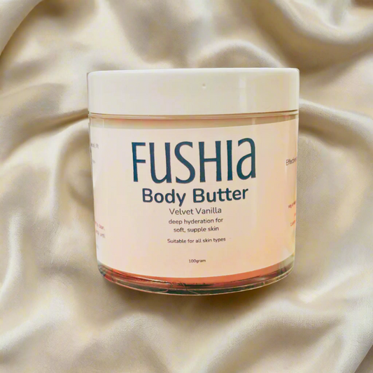 Fushia Vanilla Body Butter – 100% Natural, Non-Greasy & Preservative-Free Skincare